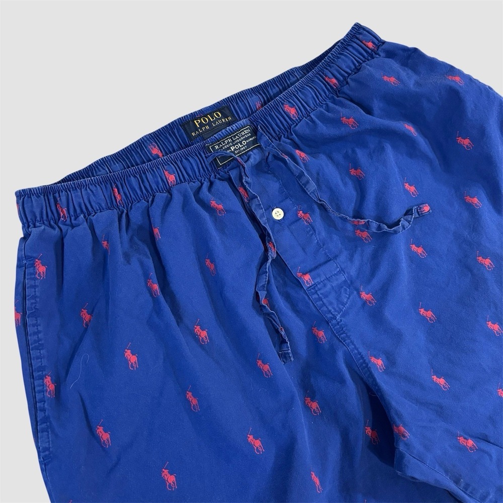 Polo Ralph Lauren Sleepwear Men's Medium Drawstring Pajama Pants All Over Pony